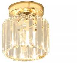 Plafon, Punktowa Oprawa Sufitowa złota z kryształkami Glamour okrągły 18cm 11609