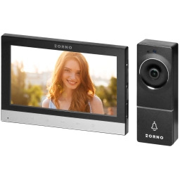 Orno OR-VID-MD-1084/B Alerto 7" panel dotykowy Czarno-srebny Wideodomofon jednorodzinny