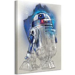 Gwiezdne Wojny Star Wars: The Last Jedi (R2-D2 Brushstroke) - obraz na płótnie