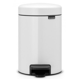 BRABANTIA Kosz na śmieci z pedałem 112126 NewIcon uszczelka przeciwzapachowa, malowany 3L Biały Zyskaj