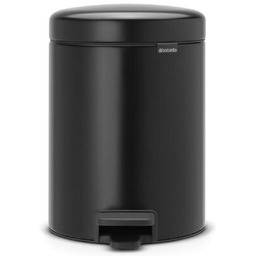 BRABANTIA Kosz na śmieci z pedałem 112928 NewIcon wyjmowane wiadro, malowany 5 L Czarny Zyskaj