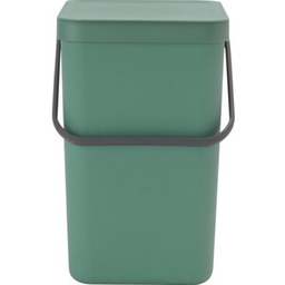 BRABANTIA Kosz na śmieci uchylny 129964 Sort & Go możliwy do zawieszenia, łatwy w czyszczeniu 25 L Zielony Zyskaj
