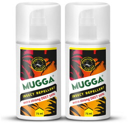 2x Mugga Strong Spray 50% DEET. Najsilniejszy środek na komary i kleszcze.