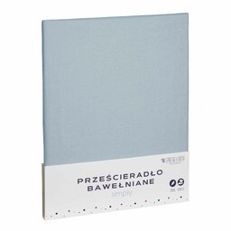 Spod Igły I Nitki Prześcieradło bawełniane 220x200 szare jednobarwne Simply