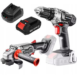 Graphite Wiertarko Wkrętarka Szlifierka Kątowa Akumulator 2Ah Ładowarka