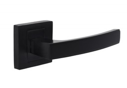 Klamka drzwiowa INFINITY HERMES z rozetą kwadratową czarna (KHR B00)