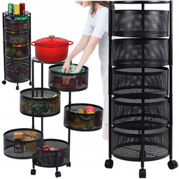 Regał Kuchenny Mobilny Stolik Na Kółkach Wózek 5 Poziomowy Z Blokadą Kółek