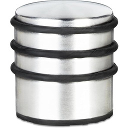 Relaxdays Stoper do Drzwi, Srebrny/Czarny, 7,5 x 7 cm