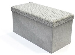Pufa Intesi Velse light grey print black składana