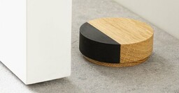 Stopka Stoper do drzwi podłogowy Puk Drewniany Dębowy