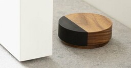 Stopka Stoper do drzwi podłogowy Puk Drewniany Orzech Włoski