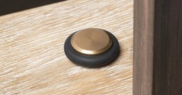 Stopka Stoper do drzwi podłogowy Low 48 Aluminiowy Złoty Szczotkowany Cava