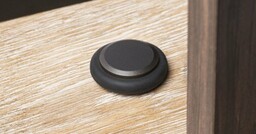 Stopka Stoper do drzwi podłogowy Low 48 Aluminiowy Szary