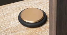 Stopka Stoper do drzwi podłogowy Low 68 Aluminiowy Złoty Szczotkowany Cava