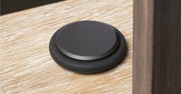 Stopka Stoper do drzwi podłogowy Low 68 Aluminiowy Szary