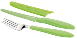 Antyadhezyjny nóż stołowy i widelec PRESTO TONE, zielony