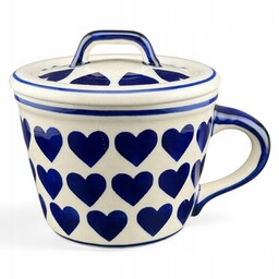 Smalcówka kubek miska na owsiankę Serca serduszka Sedu Ceramika Bolesławiec