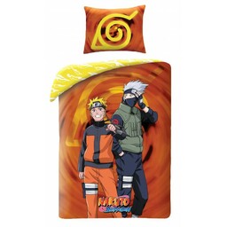 Halantex Pościel bawełniana 140x200 Naruto ruda żółta poszewka 70x90 Kids 13
