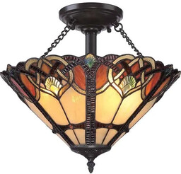 Plafon nowoczesny witrażowy QZ/CAMBRIDGE/SF Elstead