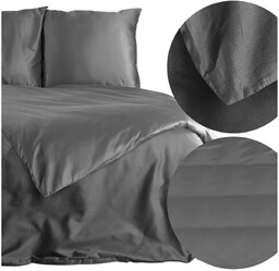 Pościel 180 x 200 3cz Satynowa Nova3 Stalowy