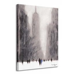 Heavy Snowfall, 5th Avenue - New York - Obraz na płótnie