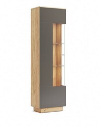 Kredens do salonu lewy witryna Luna LN-110-LV, grafitowy