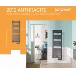 Suszarka łazienkowa grzejnik 2012 ANTHRACITE 300W 40/80/8,5 cm