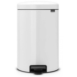 BRABANTIA Kosz na śmieci z pedałem 114243 NewIcon ciche zamykanie, przenośny 20L Biały Zyskaj