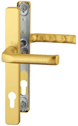 London - Komplet klamek na szyldzie 30 mm, z aluminium, kolor złoty F3