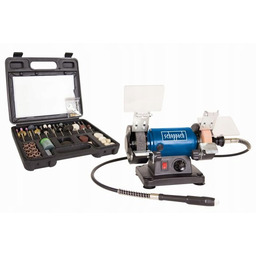 Scheppach HG35 Szlifierko-polerka stołowa z zestawem końcówek