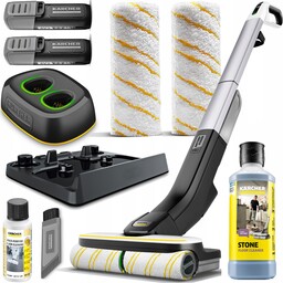 Mop Elektryczny Odkurzacz Karcher Fc 4-4 Battery Set podłogi Płyn Zestaw