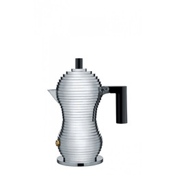 Alessi PULCINA Kawiarka - Zaparzacz do Espresso 70 ml - Czarna Rączka
