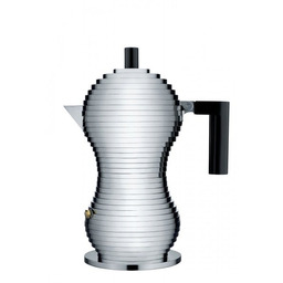 Alessi PULCINA Kawiarka - Zaparzacz do Espresso 150 ml - Czarna Rączka