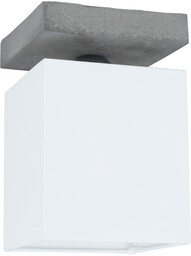 Lampa sufitowa GREAT 1-punktowa lampa o szarej betonowej podstawie z materiałowym abażurem 2241136 2241136