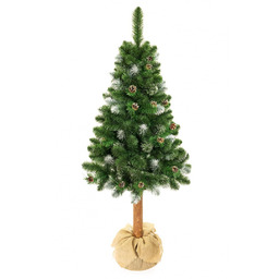 Choinka - Sosna diamentowa na pniu LUX z szyszkami 220cm