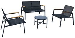 Zestaw mebli ogrodowych Moreno Garden Point czarny