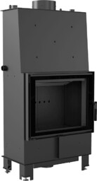 Kominek z płaszczem wodnym KRATKI LUCY 16 kW Ø 200 czarne