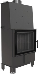 Kominek z płaszczem wodnym KRATKI LUCY 12 kW Ø 200 czarne