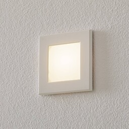 BEGA Accenta montaż ścienny kątowy biały 160lm, biały / opal, przedpokój, metal, nowoczesny