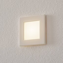 BEGA Accenta montaż ścienny kątowy biały 315lm, biały / opal, przedpokój, metal, nowoczesny