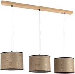 Benita Black Lampa Wisząca 3xE27 Max.40W Dąb Olejowany/Czarny/Brązowo-Czarno-Złoty 1037400811551