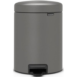 BRABANTIA Kosz na śmieci z pedałem 126284 NewIcon uszczelka przeciwzapachowa, malowany proszkowo 5L Szary Zyskaj