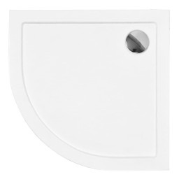 Besco Brodzik półokrągły biały Aron SlimLine 80 x 80 cm BAA-80-NR