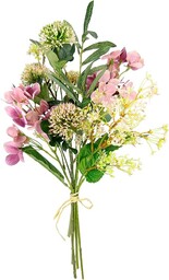 Sztuczne kwiaty allium i hortensja, wiązane do bukietu, bukiet kwiatów, dekoracja, gałązka, jedwabny kwiat, gałąź, na wesele, florystyka, kompozycje kwiatowe, bukiet sztucznych kwiatów