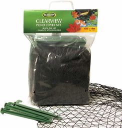 Blagdon 1022422 Clearview - siatka maskująca do stawu, chroń swój staw przed ptakami, kotami i innymi drapieżnikami. Mocna podwójna plecionka, 10 x 6 m, czarna