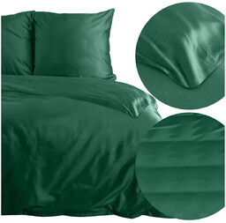 Pościel 220 x 200 3cz Satynowa Nova3 C. Zieleń