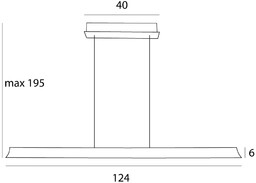 JO-JO MODERN GOLD lampa wiszaca czarny, złoty L124cm MAXLIGHT P0596