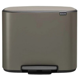 BRABANTIA Kosz na śmieci z pedałem 121449 Bo ciche zamykanie, malowany 36L Platynowy Zyskaj