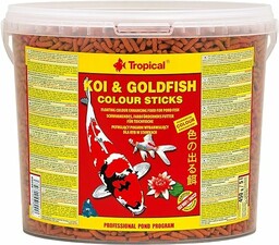 Tropical Pływający pokarm wybarwiający dla ryb w oczku wodnym KOI&GOLDFISH COLOUR STICKS 5L / 430g