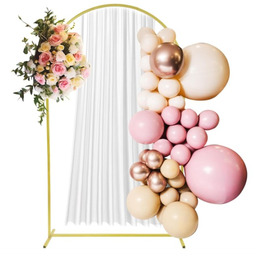 STOJAK ŁUK NA DEKORACJĘ BALONY + BIAŁY POKROWIEC METALOWY ŚCIANKA TŁO FOTO